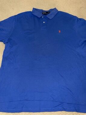 Ralph Lauren Royal Blue Polo with Red Pony Embroidery